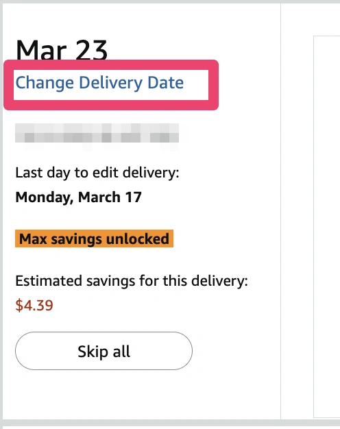 Move Delivery Date