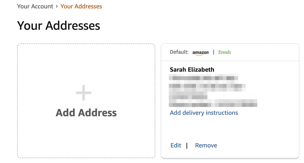 Delete Address