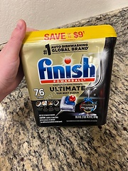 Finish Ultimate Dishwasher Pods, No Pre-Rinse Detergent, 76 Count