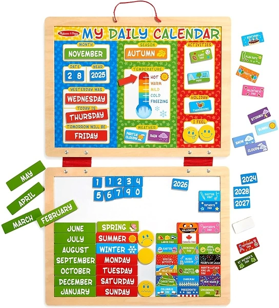Melissa & Doug My First Daily Magnetic Activities Calendar For Kids, Ages 3+