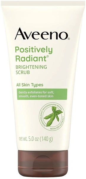 Aveeno Radiant Exfoliating Facial Scrub, Brightening with Soy Extract, 5 FL OZ
