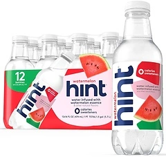 Hint Water, Watermelon, Infused Pure Water, Zero Sugar, 16 Fl Oz, 12 Pack