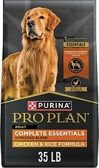 Purina Pro Plan Complete Essentials Shredded Blend Chicken and Rice Dog Food - 35 lb