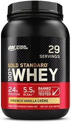 Optimum Nutrition Gold Standard 100 Whey Protein Powder, French Vanilla Creme, 2 lb
