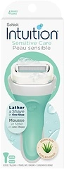 Schick Intuition Women's Razors, Sensitive Skin, 1 Razor & 2 Blades