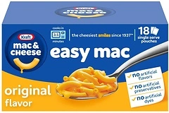 Kraft Easy Mac Original Macaroni & Cheese Microwavable Dinner, 18 Packets