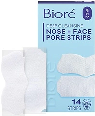 Biore Deep Cleansing Pore Strips, 14 Count, Blackhead Removal, Nose+Face
