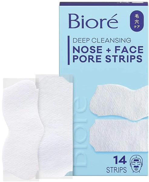 Biore Deep Cleansing Pore Strips, 14 Count, Blackhead Removal, Nose+Face