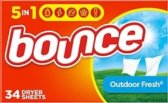 Bounce Fabric Softener Dryer Sheets, Outdoor Fresh Scent, 34 Count