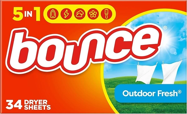 Bounce Fabric Softener Dryer Sheets, Outdoor Fresh Scent, 34 Count