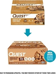 Quest Protein Bar: Chocolate Chip Cookie Dough - High Protein, Low Carb, 12 Count