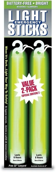 Ready America 27217 8-Hour Emergency Lighsticks (2 Pack), Green