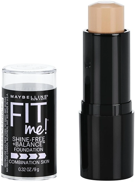 Maybelline Fit Me Shine-Free + Balance Foundation Stick, Multi-Use Face Makeup and Contour Stick For Natural, Matte Coverage, Ivory