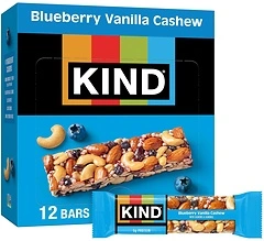 KIND Bars, Blueberry Vanilla Cashew, Healthy Snacks, Gluten Free, 12 Count