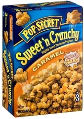 Pop Secret Caramel Microwave Popcorn 3ct, 7.92oz Box, Non-GMO, Caramel Crunch
