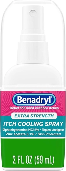 Benadryl Extra Strength Anti-Itch Cooling Spray, 2 fl. oz for Fast Relief