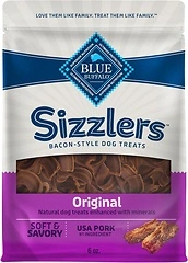 Blue Buffalo Sizzlers Soft Dog Treats, Bacon-Style w/ Real USA Pork, 6-oz. Bag