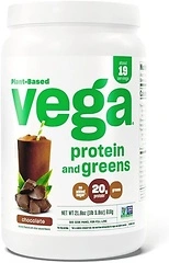 Vega Protein and Greens Powder Chocolate, 19 Servings, 20g Plant-Based Protein
