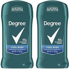 Degree Men Antiperspirant Deodorant, Cool Rush, Twin Pack, 2.7 oz Each