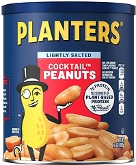 PLANTERS Dry Roasted Peanuts, Lightly Salted, Plant-Based Protein, 16 Oz Jar