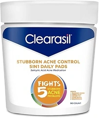 Clearasil Acne Control Facial Cleansing Pads, Salicylic Acid, 90 Count