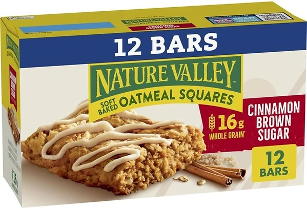 Nature Valley Soft-Baked Oatmeal Squares, Cinnamon Brown Sugar, 12 ct, 14.88 OZ