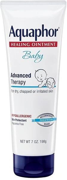 Aquaphor Baby Healing Ointment, Advanced Therapy Skin Protectant, 7 Oz Tube