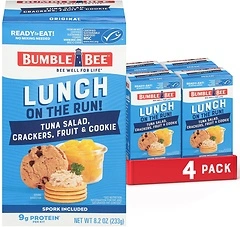 Bumble Bee Lunch On The Run Tuna Salad with Crackers Kit, 8.2 oz, Pack of 4