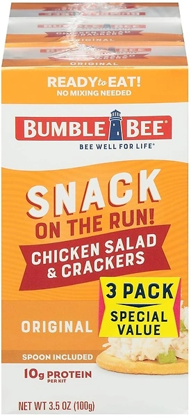 Bumble Bee Snack on the Run Chicken Salad with Crackers Kit, 3.5 oz, 3 Count
