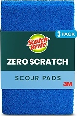 Scotch-Brite Non-Scratch Scour Pads, Kitchen and Dish Cleaning, 3 Pads
