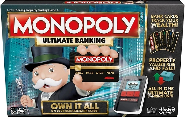 Hasbro Gaming Monopoly Ultimate Banking Edition Board Game, Ages 8+, Electronic Unit