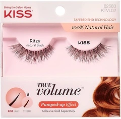 KISS True Volume False Eyelashes 'Ritzy', 14mm, Includes 1 Pair, Reusable