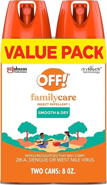 OFF! Family Care Insect & Mosquito Repellent, 15% DEET, 4 oz, 2 Count
