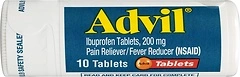 Advil Pain Reliever and Fever Reducer, Ibuprofen 200mg, 10 Coated Tablets