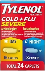 Tylenol Cold + Flu Severe Day & Night Caplets Combo Pack, 24 ct