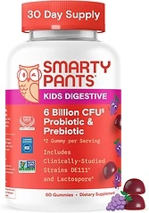 SmartyPants Kids Probiotic & Prebiotic Gummies, Grape, 60 Count