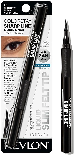 Revlon ColorStay Liquid Eyeliner Pen, Waterproof, Smudge-proof, Longwearing