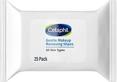 Cetaphil Gentle Makeup Removing Face Wipes, Daily Cleansing Towelettes, 25 Count