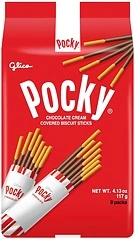 Glico Pocky, Chocolate Cream Covered Biscuit Sticks (9 Individual Bags), 4.13 oz