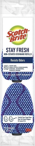 Scotch-Brite Scrub Dots Dishwand Refills, Non-Scratch, 2 Count