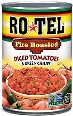 ROTEL Fire Roasted Diced Tomatoes and Green Chilies, 10 oz.