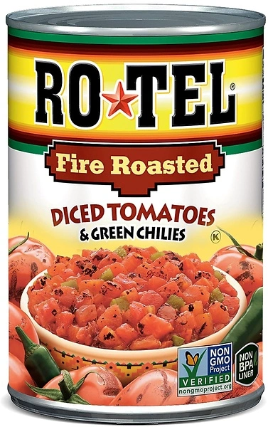 ROTEL Fire Roasted Diced Tomatoes and Green Chilies, 10 oz.