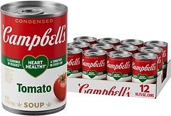 Campbell's Condensed Heart Healthy Tomato Soup, 10.75 oz Can (12 Pack)