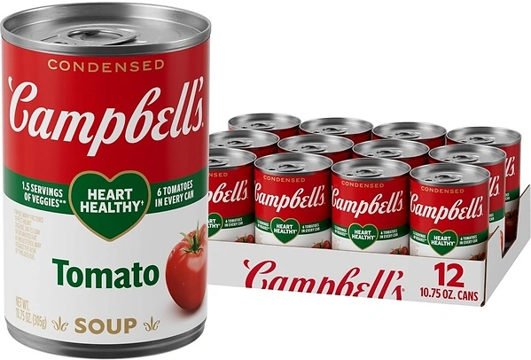 Campbell's Condensed Heart Healthy Tomato Soup, 10.75 oz Can (12 Pack)