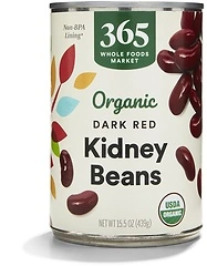 365 by Whole Foods Market, Organic Dark Red Kidney Beans, 15.5 Ounce