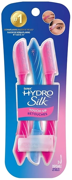 Schick Hydro Silk Touch-Up Dermaplaning Tool with Precision Cover, 3ct Razor
