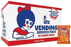 Utz Cheese Curls, Baked Cheddar, 1 oz. Bags, 60 Count, Gluten Free Snacks