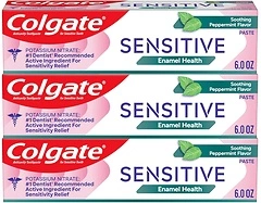 Colgate Sensitive Enamel Health Toothpaste for Sensitive Teeth, 3 Pack, 6 oz