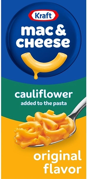 Kraft Original Mac & Cheese Macaroni and Cheese Dinner with Cauliflower Added to the Pasta, 5.5 oz Box