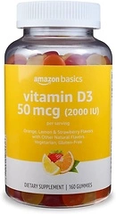 Basics Vitamin D3 2000 IU Gummies, Orange, Lemon & Strawberry, 160 Count